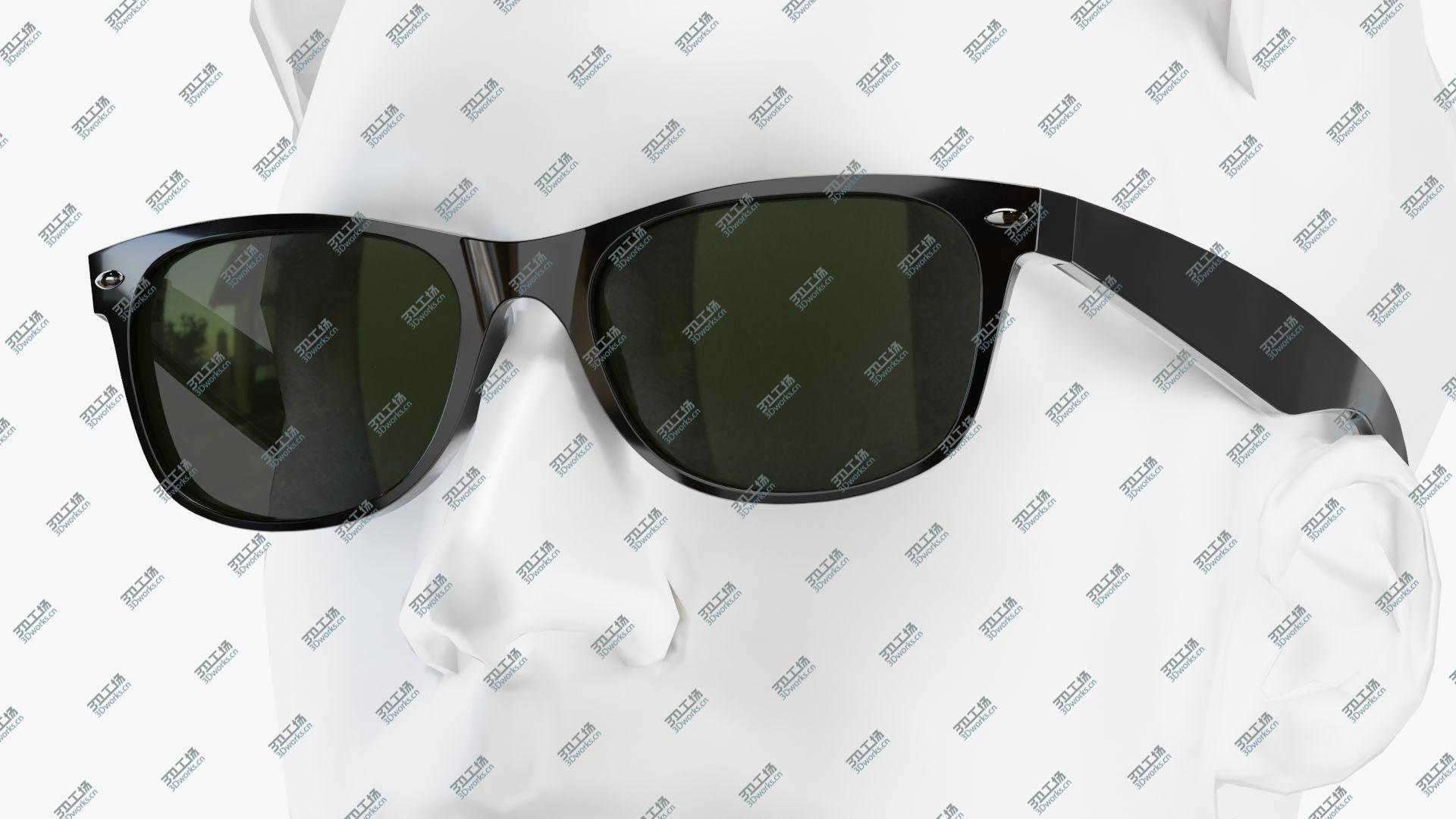 images/goods_img/2021040232/New Classic Style Sunglasses Glossy Black with Green Lenses model/1.jpg